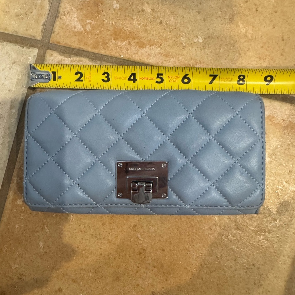 Michael Kors Quilted Blue Wallet